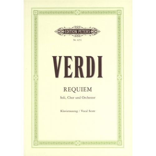  Verdi Giuseppe - Requiem - Mixed Choir (par 10 Minimum)