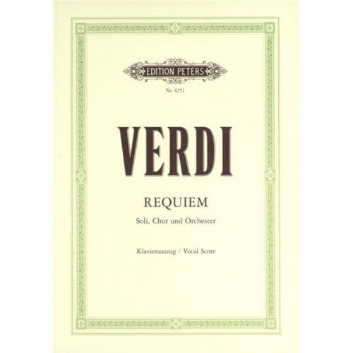 VERDI GIUSEPPE - REQUIEM - MIXED CHOIR (PAR 10 MINIMUM)