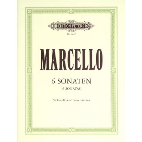 EDITION PETERS MARCELLO BENEDETTO - 6 SONATAS OP.2 - CELLO ENSEMBLE