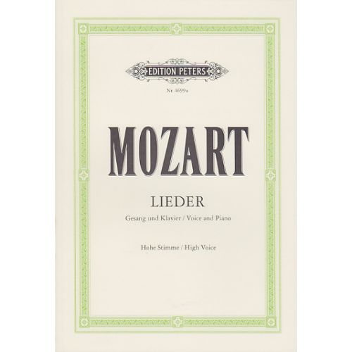 MOZART W.A. - LIEDER - VOIX HAUTE/PIANO