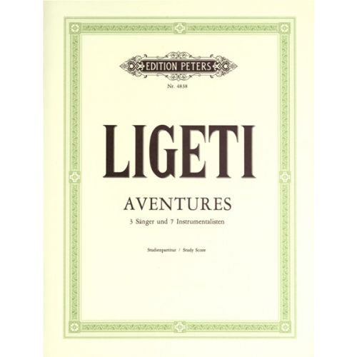 EDITION PETERS LIGETI GYORGY - AVENTURES - VOICES IN ENSEMBLE (PER 10 MINIMUM)