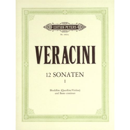 VERACINI FRANCESCO MARIA - 12 SONATAS OP.1, VOL.1 - VIOLIN AND PIANO