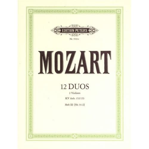 MOZART WOLFGANG AMADEUS - 12 DUETS K.ANH.152 VOL.3 - VIOLIN DUETS