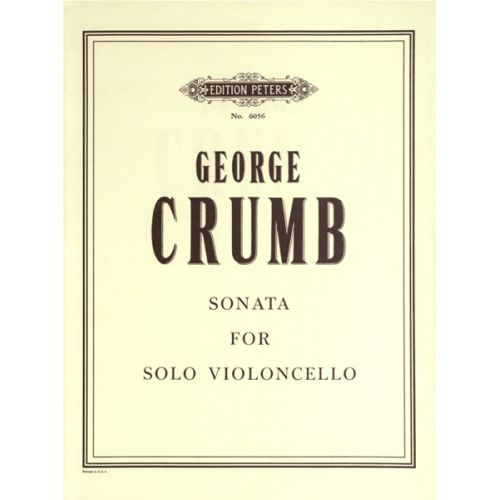 EDITION PETERS CRUMB GEORGE - SONATA - CELLO