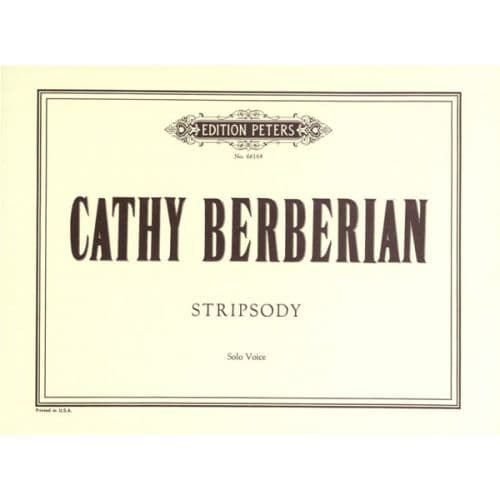 EDITION PETERS BERBERIAN CATHY - STRIPSODY 