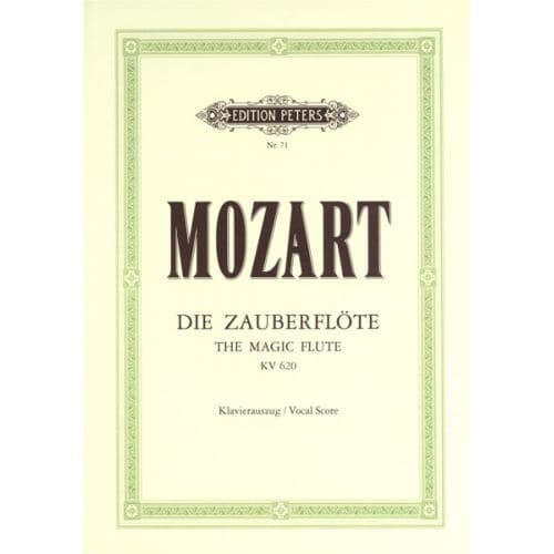 MOZART WOLFGANG AMADEUS - THE MAGIC FLUTE/DIE ZAUBERFLOTE - VOICE AND PIANO (PER 10 MINIMUM)