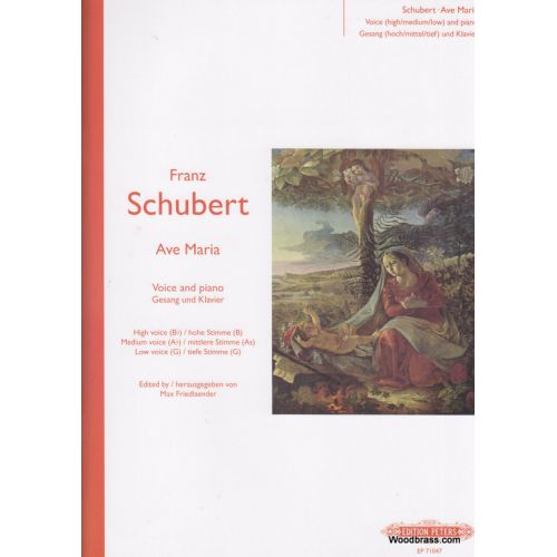 SCHUBERT FRANZ - AVE MARIA (HIGH VOICE: G MEDIUM VOICE: F LOW VOICE: D) - VOICE AND PIANO (PER 10 