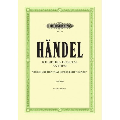 Handel G. F. - Foundling Hospital Anthem - Vocal Score