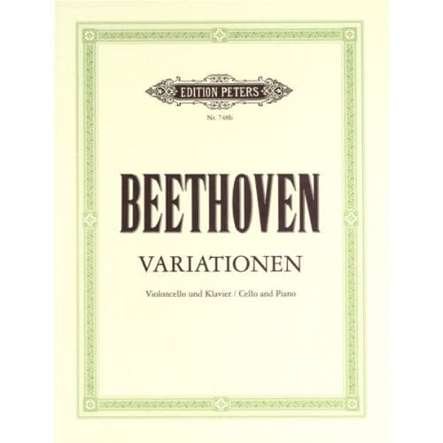 BEETHOVEN LUDWIG VAN - VARIATIONS - CELLO AND PIANO