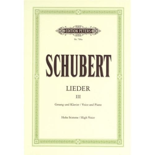 SCHUBERT FRANZ - SONGS VOL.3: 45 SONGS - VOICE AND PIANO (PER 10 MINIMUM)