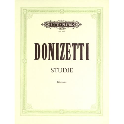 EDITION PETERS Donizetti Gaetano - Study - Clarinet