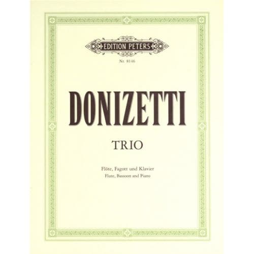 EDITION PETERS DONIZETTI GAETANO - TRIO IN F - FLUTE(S) AND OTHER INSTRUMENTS