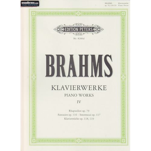 BRAHMS J. - KLAVIERWERKE VOL 4 (OP. 79 / 116 - 119) 