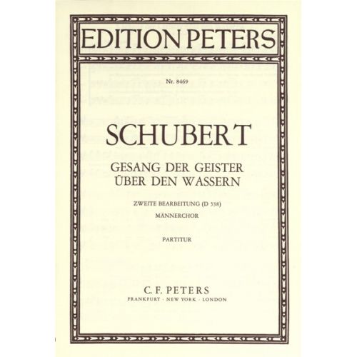  Schubert Franz - Gesang Der Geister ber Den Wassern - Mixed Choir (par 10 Minimum)