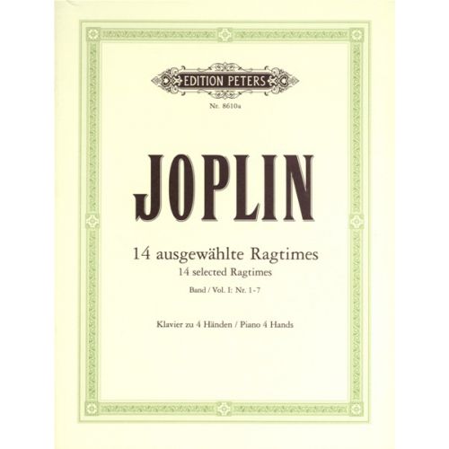 JOPLIN SCOTT - 14 SELECTED RAGTIMES VOL 1 - PIANO 4 HANDS