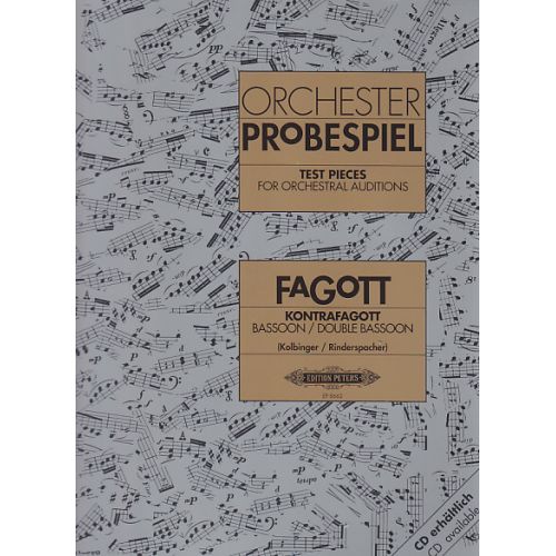 EDITION PETERS ORCHESTER PROBESPIEL - FAGOTT