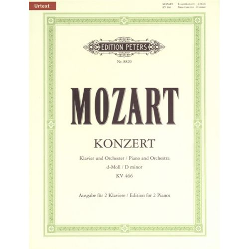 MOZART WOLFGANG AMADEUS - CONCERTO NO.20 IN D MINOR K466 - PIANO 4 HANDS