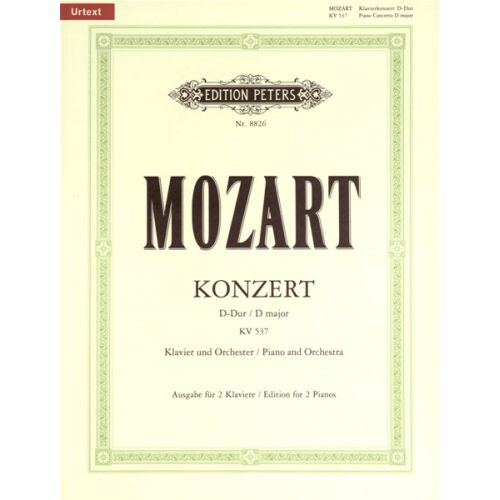 EDITION PETERS MOZART WOLFGANG AMADEUS - CONCERTO NO.26 IN D K537 