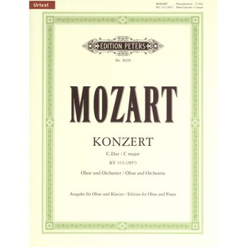 Sheet Music Mozart Wolfgang Amadeus Oboe Concerto In C Major K.314