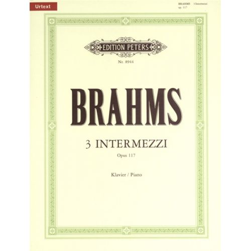 BRAHMS JOHANNES - 3 INTERMEZZI OP.117 - PIANO