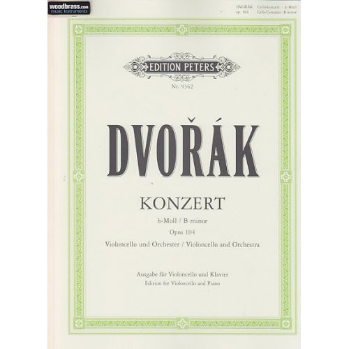 DVORAK ANTON - CONCERTO OP.104 EN SI MINEUR - VIOLONCELLE, PIANO