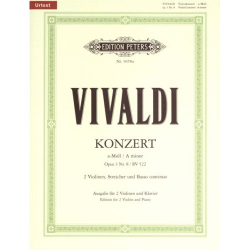 VIVALDI A. - CONCERTO IN A MINOR OP.3 NO.8 - VIOLIN AND PIANO