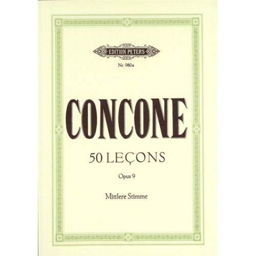 CONCONE GIUSEPPE - 50 LEÇONS OP.9 - VOCAL