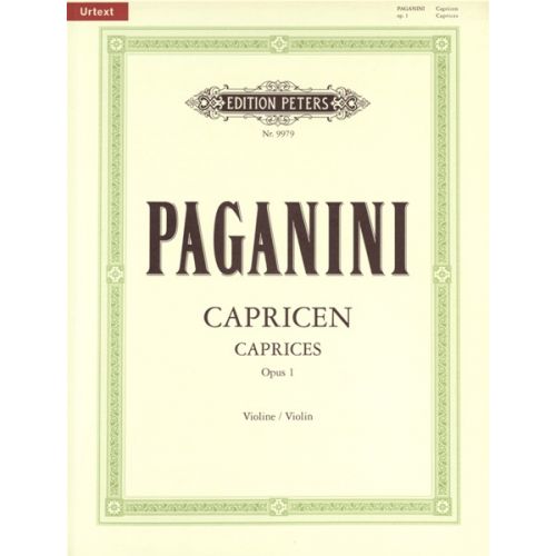 EDITION PETERS PAGANINI NICOLO - 24 CAPRICES OP.1 - VIOLIN