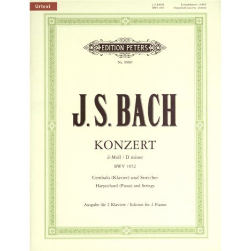 BACH JOHANN SEBASTIAN - CONCERTO NO.1 IN D MINOR BWV 1052 - PIANO 4 HANDS