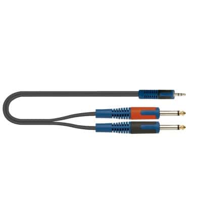  RKSA1401 ROKSOLID CABLE MINIJACK STEREO 2 X JACK MONO 1 M