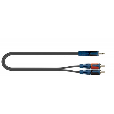 QUIKLOK RKSA1505 ROKSOLID CABLE MINIJACK STEREO 2 X RCA 5 M