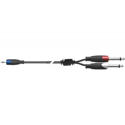 QUIKLOK SX303K Cable Strix Minijack Stereo 2 X Jack Mono 3 M - Stock B