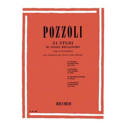 POZZOLI E. - 24 STUDI DI FACILE MECCANISMO COME PREPARAZIONE AGLI - PIANO