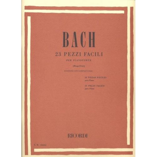 BACH J.S. - 23 PEZZI FACILI PER PIANOFORTE + CD