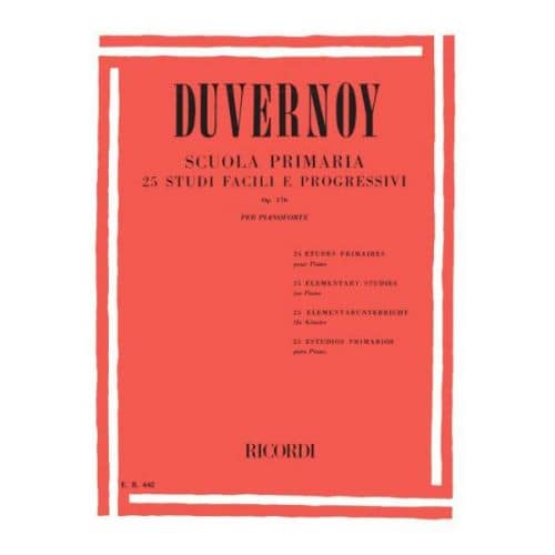 DUVERNOY J.B. - SCUOLA PRIMARIA - 25 STUDI FACILI E PROGRESSIVI OP.176 - PIANO