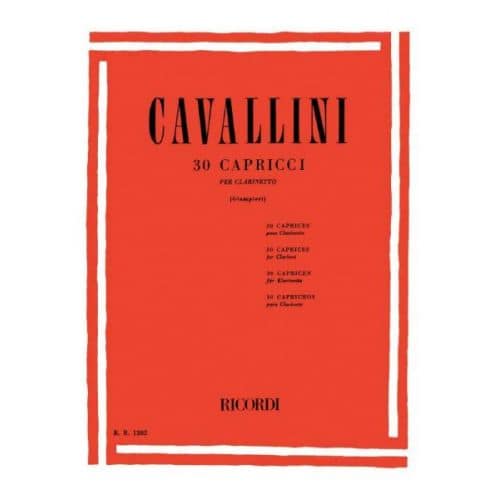 RICORDI CAVALLINI E. - 30 CAPRICCI - CLARINETTE