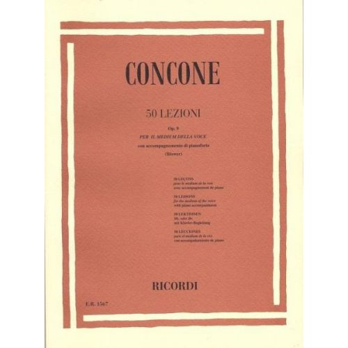 CONCONE G. - 50 LEZIONI DI CANTO OP. 9 - CHANT