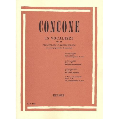 CONCONE G. - 15 VOCALIZZI OP. 12 - CHANT