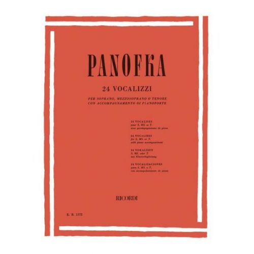 RICORDI PANOFKA H. - 24 VOCALIZZI OP 81 - CHANT