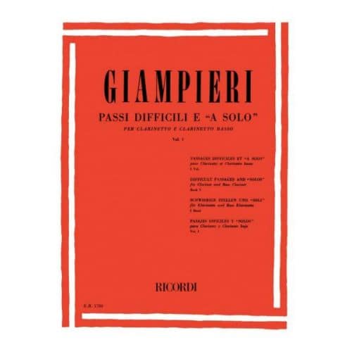 GIAMPIERI A. - PASSI DIFFICILI E 'A SOLO' DI OPERE TEATRALI E SINFONICHE - CLARINETTE