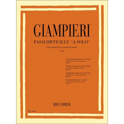 GIAMPIERI A. - PASSI DIFFICILI E 'A SOLO' VOL.2 - CLARINETTE 