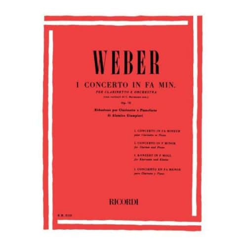 WEBER C.M. - CONCERTO N.1 IN FA MIN. OP.73 - CLARINETTE ET PIANO