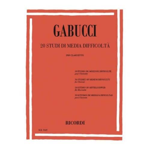 RICORDI GABUCCI A. - STUDI DI MEDIA DIFFICOLTA - CLARINETTE