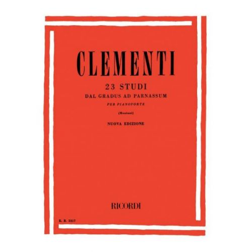 RICORDI CLEMENTI M. - 23 STUDI DAL GRADUS AD PARNASSUM PER PIANOFORTE - PIANO
