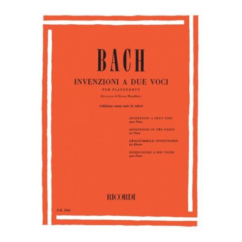 BACH J.S. - INVENZIONI A 2 VOCI PER PIANOFORTE - PIANO