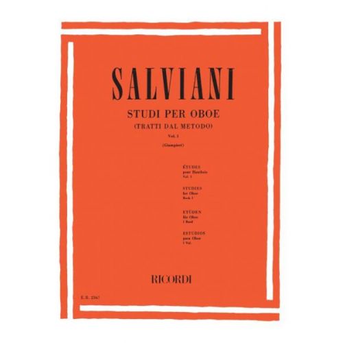 SALVIANI C. - STUDI PER OBOE (TRATTI DAL METODO). VOL. I - HAUTBOIS