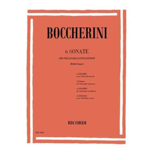 BOCCHERINI L. - 6 SONATES - VIOLONCELLE ET PIANO