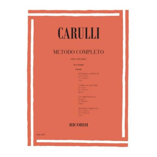 CARULLI F. - METODO COMPLETO PER CHITARRA VOL. I - GUITARE