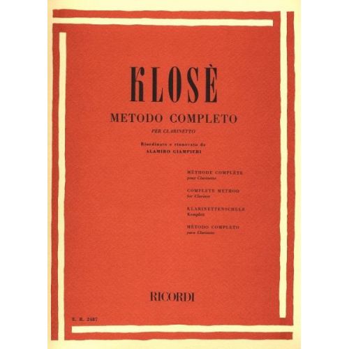 KLOSE J.E. - METODO COMPLETO PER CLARINETTO
