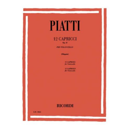 RICORDI PIATTI A. - 12 CAPRICCI OP.25 - VIOLONCELLE